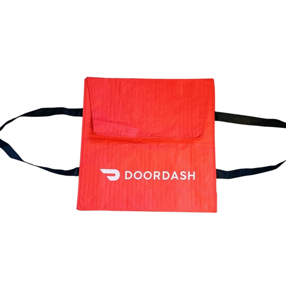 Doordash Red Insulated Food Delivery And Pizza Bag - Large Size